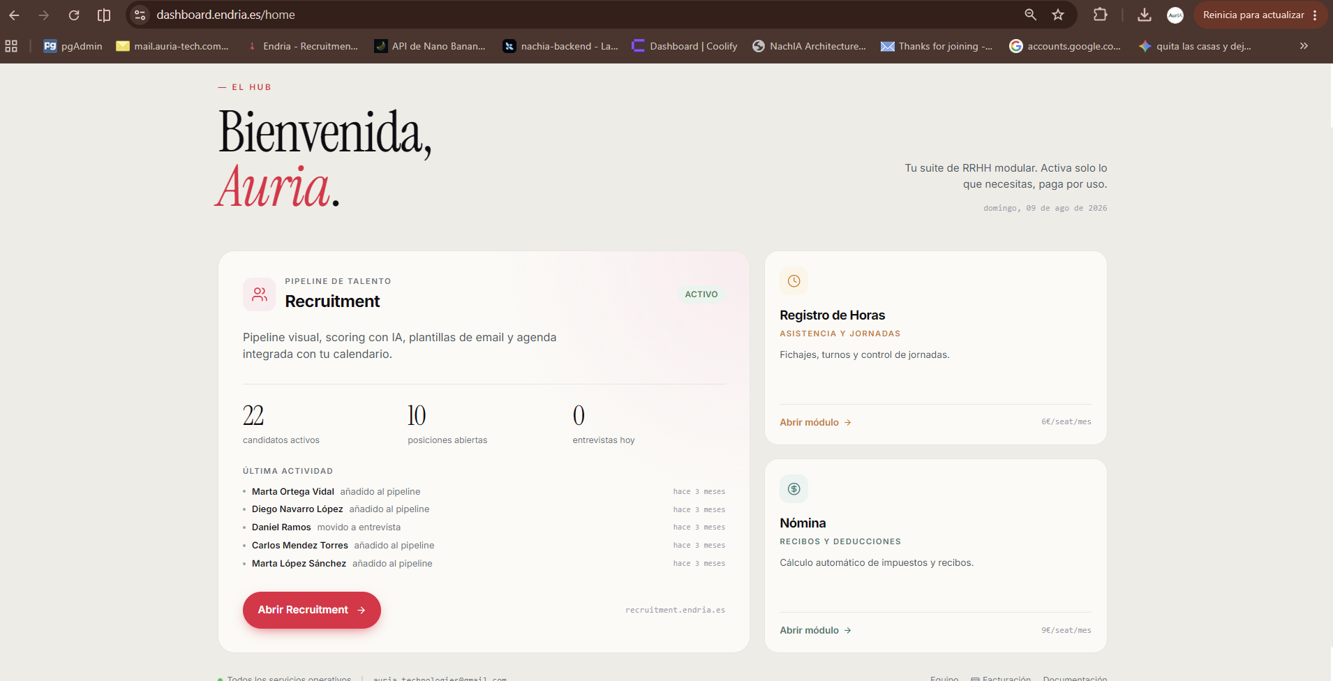 El Hub: suite modular de RRHH, activa solo los módulos que necesitas