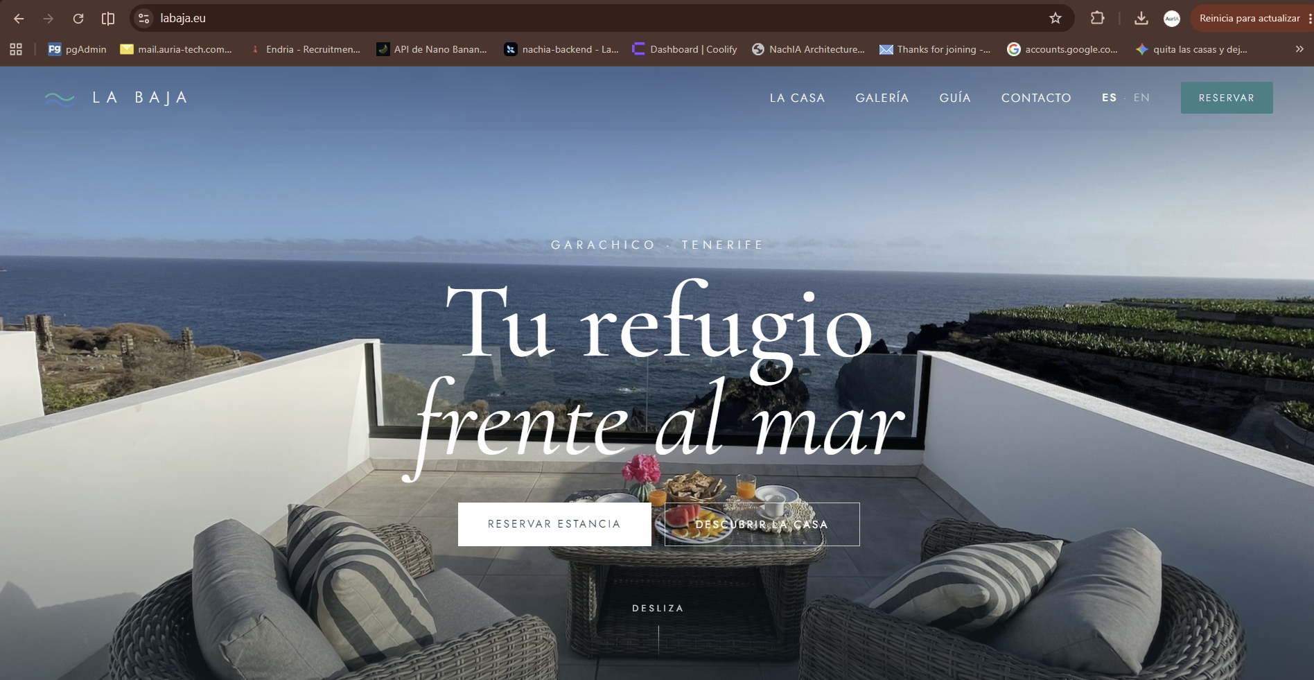 Portada: refugio frente al mar en Garachico